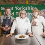 Rosemary Shrager, Stuart Beaston and gilly Robinson in the Great Yorkshire Food Theatre